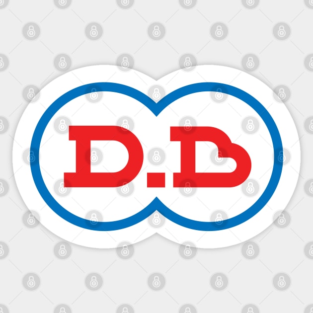 DB Panhard original emblem - colour print Sticker by retropetrol